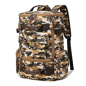 Wholesale Outdoor Camouflage <b>Canvas</b> <b>Backpacks</b> Men Hiking Laptop Bag Student Travel School Daily <b>Backpacks</b> - Product Image 6
