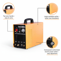 Nouvelle soudeuse TIG/MMA à onduleur DC JUBA TIG-160C 230V 5.9kva 50/60hz 60% de cycle de travail 85% d'efficacité Acier inoxydable Portable