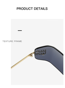 Nuovi Occhiali da Sole di Lusso Senza Montatura Quadrati Stile Y2K con Basso MOQ - Product Image 4
