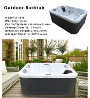 Bain à remous massant à deux places avec sièges inclinables, centre de spa chauffé, baignoire en acrylique pour un confort optimal
