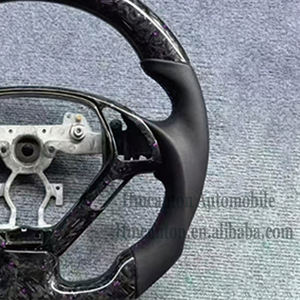 The Most Popular Smooth Leather Forged Carbon Fiber purple Top Stripe Steering <b>Wheel</b> for Infiniti G27 G37 Car Steering <b>Wheel</b> - Product Image 6