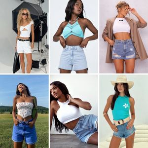 Gran oferta, pantalones cortos <span class=keywords><strong>de</strong></span> mezclilla <span class=keywords><strong>de</strong></span> verano <span class=keywords><strong>de</strong></span> moda <span class=keywords><strong>de</strong></span> cintura alta para <span class=keywords><strong>mujer</strong></span>, pantalones cortos <span class=keywords><strong>de</strong></span> mezclilla sexis informales ajustados, enviados al azar - Product Image 4
