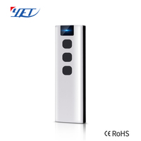 YET2169 3 boutons télécommande sans fil 433mhz avec support code d'apprentissage 1527 émetteur pour rideau motorisé de porte automatique