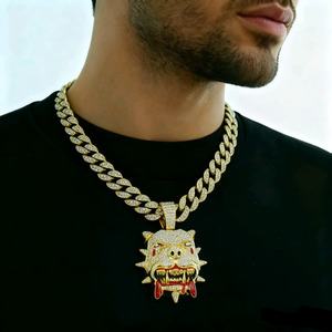 Nouveau Collier Chaîne Hip-hop Bulldog <span class=keywords><strong>Bulldo</strong></span> Personnalisé Tendance Marque de Mode Animale Style Européen et Américain - Product Image 3
