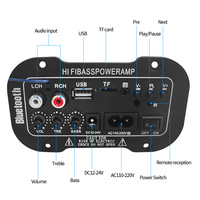 Amplificateur professionnel A5 24V DC12V pour voiture et maison, carte audio avec Bluetooth, intégré avec un mixeur USB, récepteur de subwoofer, canaux stéréo - Vente en gros