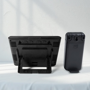 Smart ABS Weather <strong>Clock</strong> with DCF Signal Temperature Humidity Meter <strong>Barometer</strong> Vertical/Wall Mounted Outdoor Office Use Desktop - Product Image 4