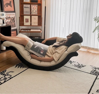 Chaise longue moderne et écologique en promotion pour la maison, le balcon, le salon, la chambre, l'hôtel, l'appartement - Chaise à bascule pour la sieste
