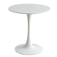 Table à manger base tulipe nordique blanc luxe petit meuble salle de restaurant bois rond moderne ensemble métal tables basses à manger