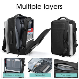 Zaino di Lusso da Lavoro Antifurto e Impermeabile per Laptop, Zaino da Viaggio per <span class=keywords><strong>Uomo</strong></span> da Esterno a Compressione Sottovuoto - Product Image 4