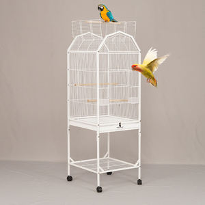 Grande <span class=keywords><strong>cage</strong></span> à oiseaux roulante robuste avec roues à vendre 46x46x94cm plateau amovible pour perroquets facile à déplacer et à nettoyer la volière domestique - Product Image 4