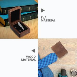 Caja de regalo de madera, caja de almacenamiento de madera de nogal para el hogar, caja de embalaje para joyas, caja para colgantes de joyería - Product Image 4