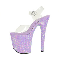 Vente en gros directe d'usine, talons ultra hauts, talons hauts en PVC transparent, talons de haute qualité pour femmes