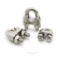 M2/3/4/5/6/8/10/12/14mm en acier inoxydable de type U pince pinces à câble boulons de câble matériel de gréement système métrique
