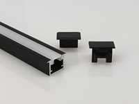Promotion : Profilé en aluminium trempé T5 W10x8mm pour éclairage encastré à LED, surface anodisée, plinthe lumineuse LED