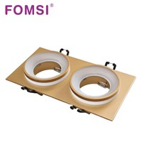 Boîtier de downlight carré LED FOMSI, mat, multi-têtes, pour ampoule LED MR16, cadre pour module LED GU10, spot LED MR16