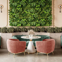 Chaises basses KSL, table basse élégante et fauteuil canapé, pieds en acier inoxydable, canapé simple en tissu de velours pour café et restaurant