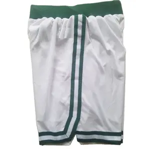 热白色最佳质量缝制篮球短裤