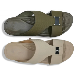 Sandalias de Playa de Diseño Nuevo, <span class=keywords><strong>Chanclas</strong></span> y Pantuflas de Cuero Personalizadas de Fábrica Estilo Árabe para <span class=keywords><strong>Hombre</strong></span> - Product Image 4