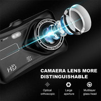 Caméras vidéo HD 1080P avant et arrière Dual Cam Car DVR Dashcam Voice Camera
