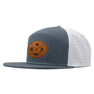 Oem 공장 도매 사용자 정의 PVC 패치 로고 7 패널 메쉬 야구 모자, 클래식 플레인, 남성 면 트럭 운전사 모자