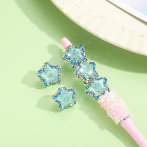 2025 superventas diamantes de imitación estrella de cinco puntas cuentas de flores cuentas acrílicas sueltas para DIY pluma accesorios de cadena de teléfono - Product Image 5