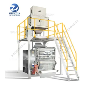 2024 Linha de embalagem automática de 5kg 20kg 15kg para encher saco VFFS, máquina de embalagem de pelotas de madeira para arroz e açúcar