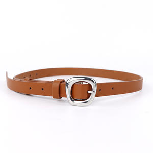 Cinturón de cuero de vaca con hebilla de latón macizo de marca HJ de lujo Unisex, 0,79 pulgadas de ancho, 39 pulgadas de longitud, Pakistán directo, decorativo para mujer - Product Image 3