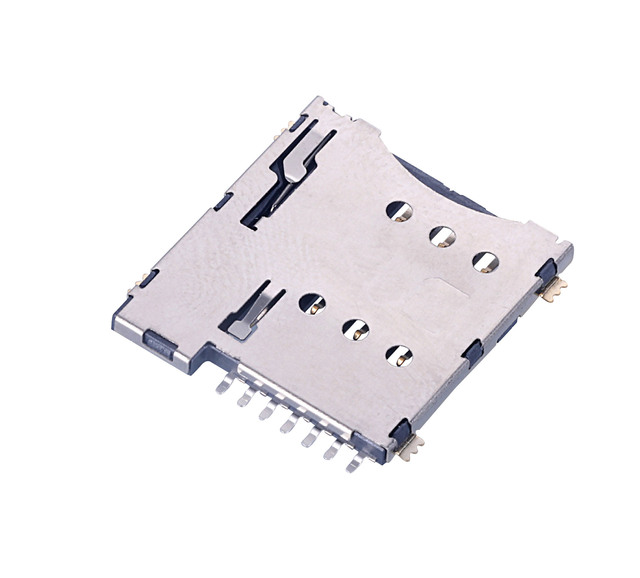 Connector Factory JBL Connector Sim Card Holder Push-Push Type Nano Micro 6pin 8pin Sim Card Connector for PCB Mobile Phones