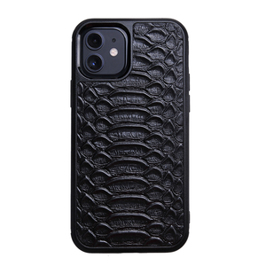 Usine sur mesure luxe <span class=keywords><strong>python</strong></span> en relief peau de serpent peau de vache en cuir véritable couverture mobile pour iPhone 15 pro max coque de téléphone - Product Image 4