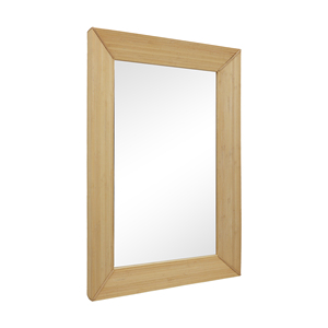 Miroir mural en bambou naturel, miroir rectangulaire suspendu, cadre texturé, miroir décoratif pour salon, chambre à coucher - Product Image 1