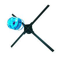 Ventilateur holographique 3D d'intérieur ODM/OEM flambant neuf, écran LED 65 cm, affichage publicitaire holographique haute résolution, luminosité 3000 nits