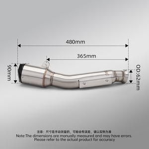 Pour NK800 800 NK 800nk <span class=keywords><strong>2023</strong></span> 2024 2025 Échappement de moto avec tuyau de liaison intermédiaire silencieux - Product Image 5