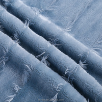 Rouleau de tissu en Polyester et flanelle, glands de couleur noire, tapisserie en peluche