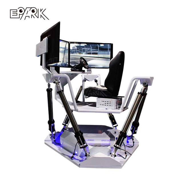 Amusement Park Earn Money Motion Platform 3 Screen 6 Dof Racing Car Driving Simulator for Sale