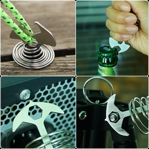 Hebilla de cuerda multifunción para tiendas de campaña, clavos de sujeción y cuerda de viento, con diseño de espina de pescado y resorte, para camping al aire libre - Product Image 2