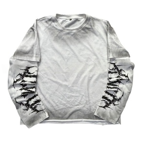 MAKITAPE T-shirt à manches longues surdimensionné personnalisé pour hommes Haut à manches longues - Product Image 1