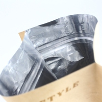 Sac d'emballage en papier Kraft de haute qualité feuilles de thé bonbons noix Snack paquet sac en papier Kraft debout sac à fermeture éclair