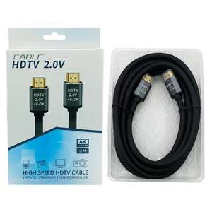 Câble HDMI plaqué or haute vitesse 18Gbps 24k <span class=keywords><strong>4K</strong></span> <span class=keywords><strong>UHD</strong></span> mâle à mâle 3D 60Hz certifié CE pour <span class=keywords><strong>lecteur</strong></span> DVD Type rond - Product Image 6