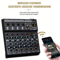 ST-6M amplificateur de puissance Audio numérique professionnel mélangeur 48V alimentation fantôme 6 canaux Mini console de mixage mélangeur Audio professionnel