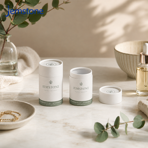 Emballage cylindrique en carton rigide recyclable avec support en EVA découpé pour emballage de seringue de sérum de beauté en tube de papier - Product Image 2