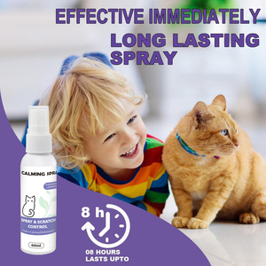 Spray calmant pour animaux de compagnie NON TOXIQUE, spray calmant aux phéromones pour chats et chiens avec huile végétale, OEM - Product Image 5