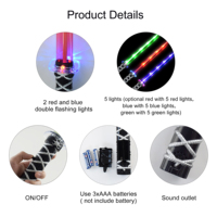 Sabre laser LED en plastique pour enfants, idéal pour Halloween, Noël, les fêtes costumées, avec effets lumineux clignotants – Jouets promotionnels lumineux
