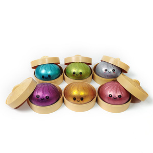 Giocattolo Squishy a Forma di Raviolo Glitterato, Antistress, Giocattolo Sensoriale da Spremere, Regalo per Bambini dai 3 Anni in Su, Materiale PU - Product Image 2