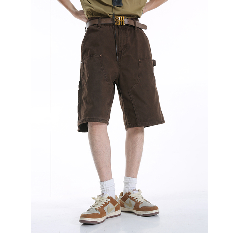 Custom Vintage Half Pants - Loose Work Cargo Shorts Men