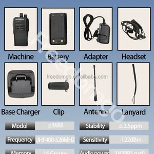 BF-P3688 10W Automatic Security Handheld Two-channel Analog <b>Walkie</b>-<b>talkie</b> IPX-1 Waterproof UHF 1500-2000mAh Battery Black - Product Image 3