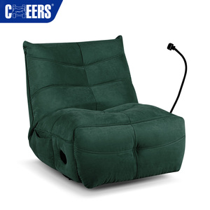 MANWAH CHEERS Green Fabric Living Room Sofas Bean Bags Single <b>Recliner</b> <b>Chair</b> Swivel Rocking - Product Image 2