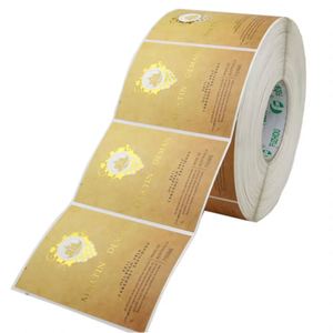 Autocollants adhésifs personnalisés imprimés sur rouleau, étiquettes en papier d'art - Product Image 1
