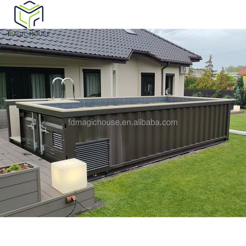 Marine Grade 20ft Container Pool With Built-in Swim Jet For Indoor Use ...