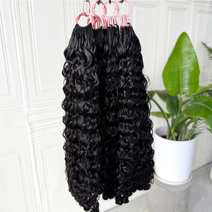 Cheveux bouclés birmans en crochet style bohème, couleur naturelle, texture douce et volumineuse, pour tresses au crochet - Product Image 4