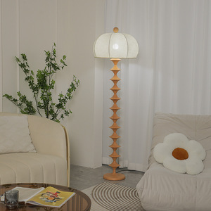 Floor <b>Lamp</b> Natural Wood Color 48x162cm LED Light Source <b>Switch</b> Control Home Living Room Bedroom Lighting - Product Image 3
